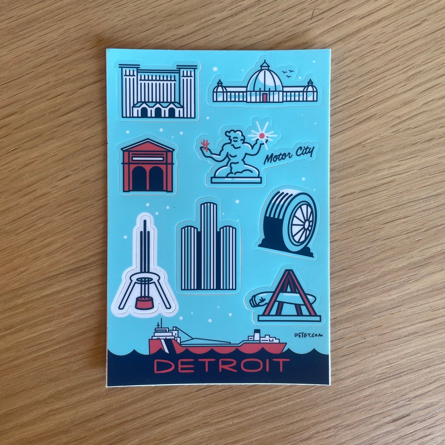 Detroit Icons Sticker Sheet