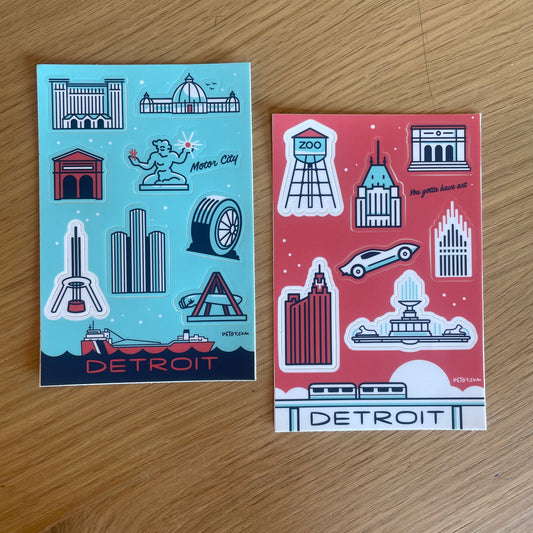 Detroit Icons Sticker Sheet