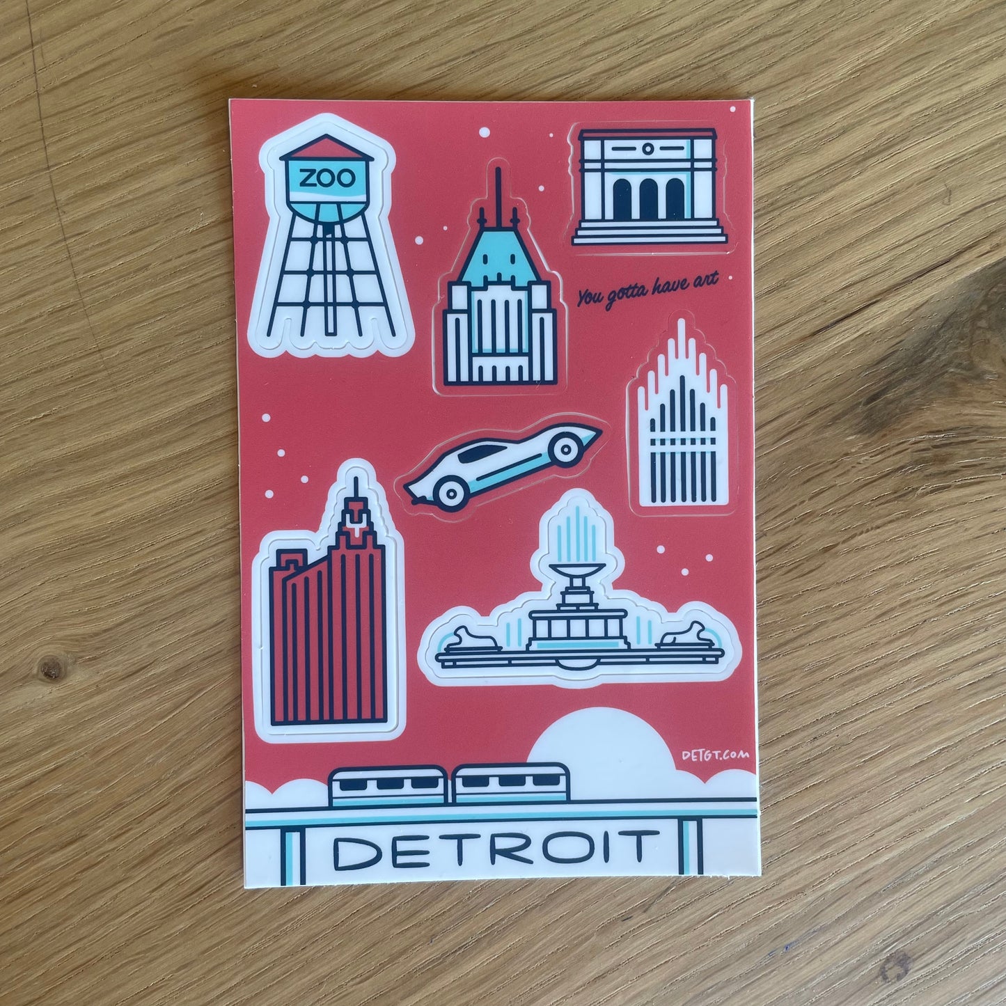 Detroit Icons Sticker Sheet