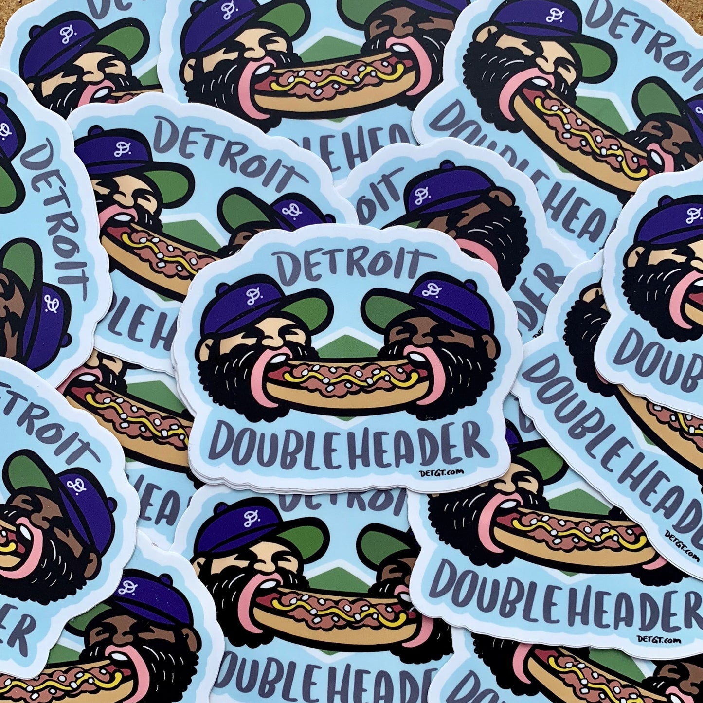 Detroit Double Header - Sticker