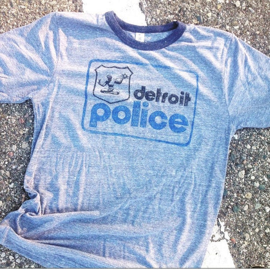 Detroit Police - Grey Ringer Tee