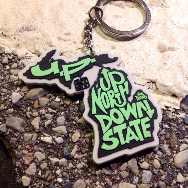 Up North Downstate Michigan - Keychain