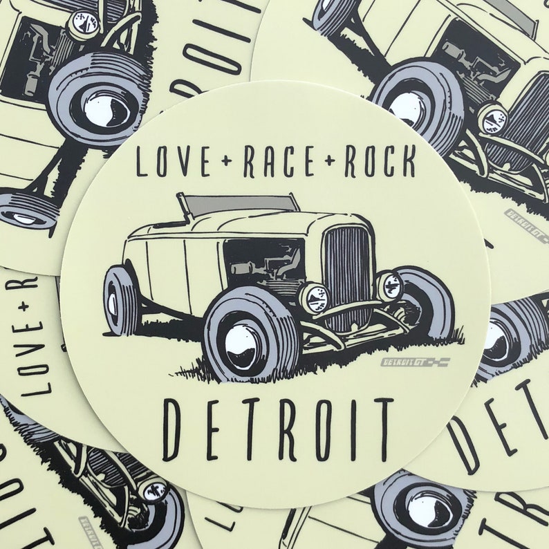 Love + Race + Rock, Detroit sticker