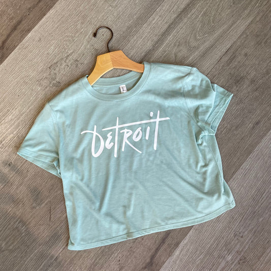 Detroit Women cropped tee - mint