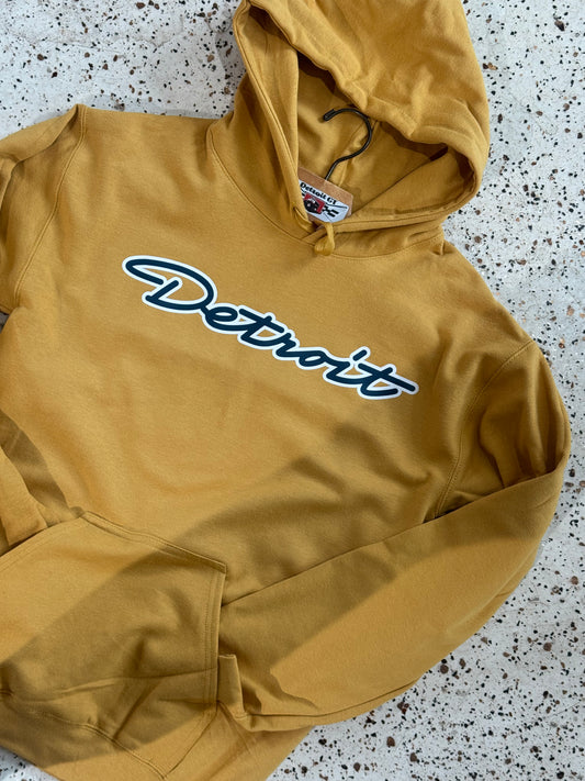Mustard detroit insignia Hoodie
