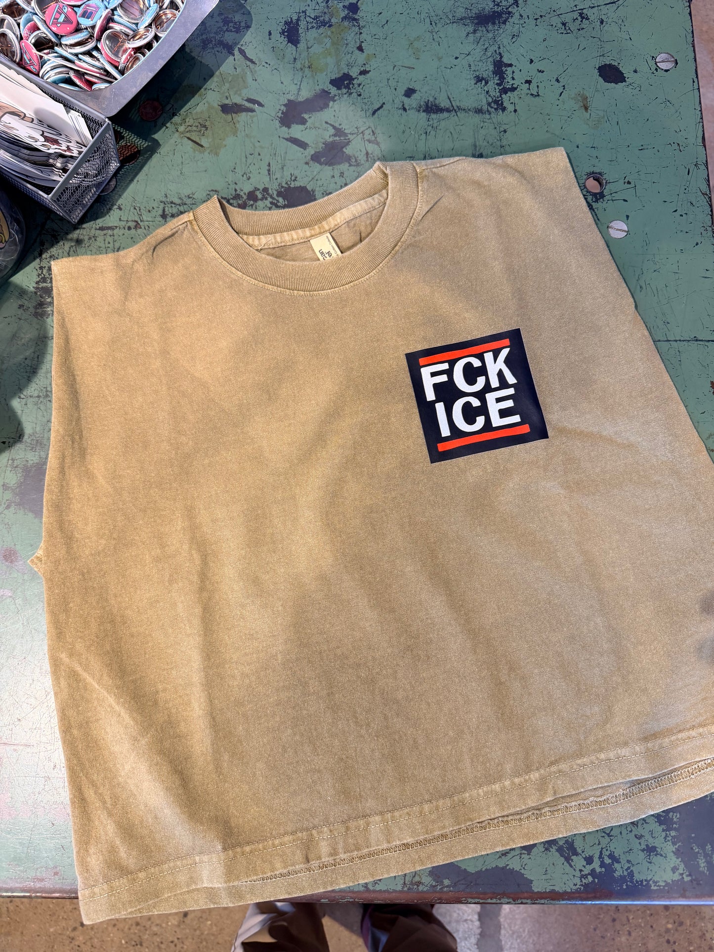 Fck ICE Cropped Muscle Tee