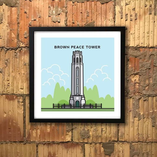 Brown Peace Tower print
