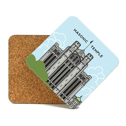 Masonic Temple Coaster